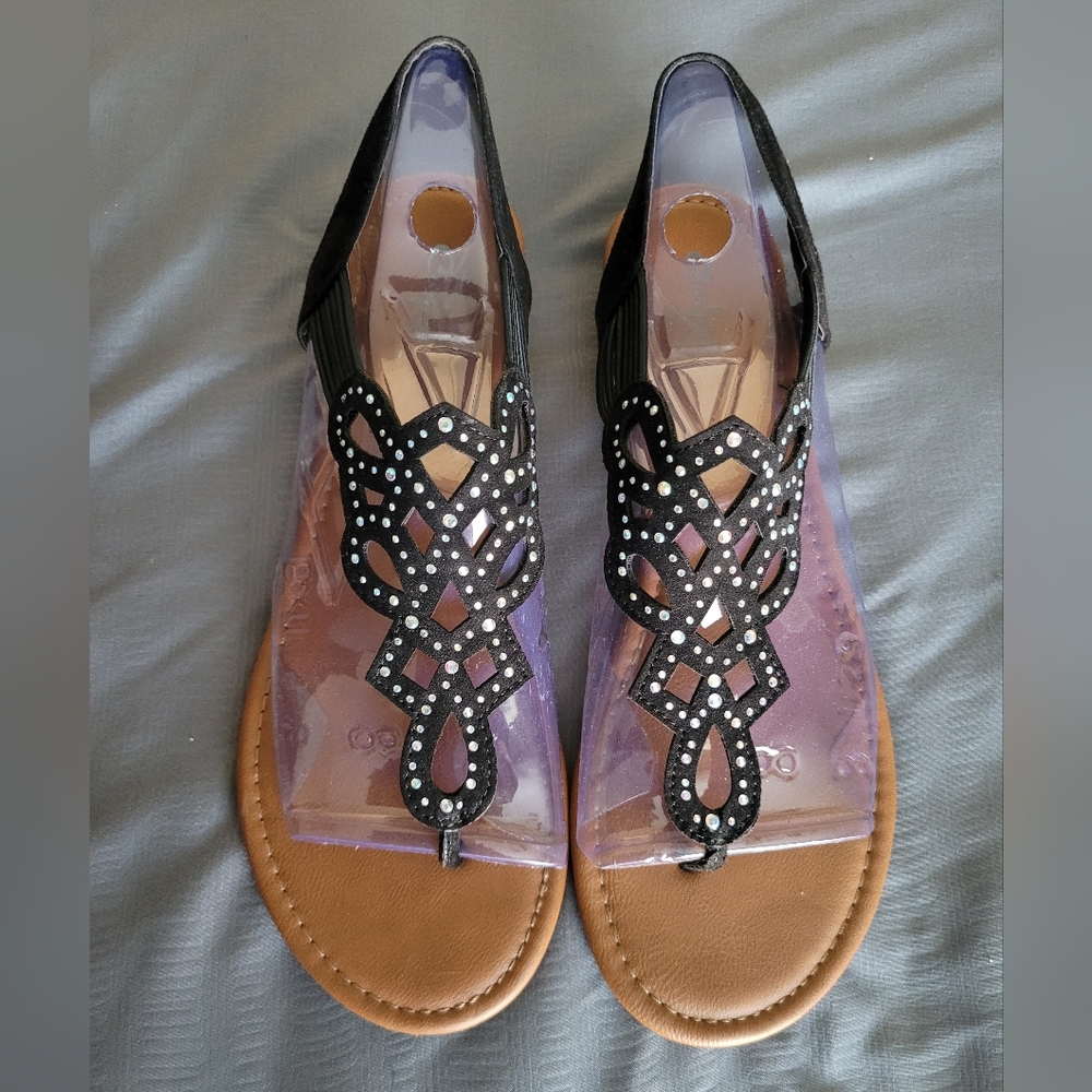 💰 (3 For $15) Curfew Sandals - Hillow, Black, Sz 9, VGC